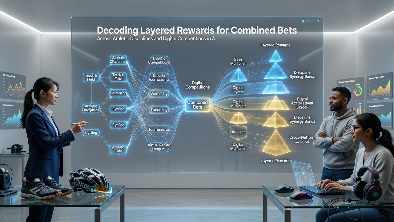 Dashboard view of layered reward progress for mixed athletic and esports accumulators