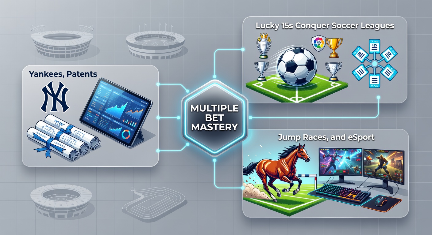 Close-up of a Lucky 15 bet slip highlighting payouts from soccer, jump race, and esports selections