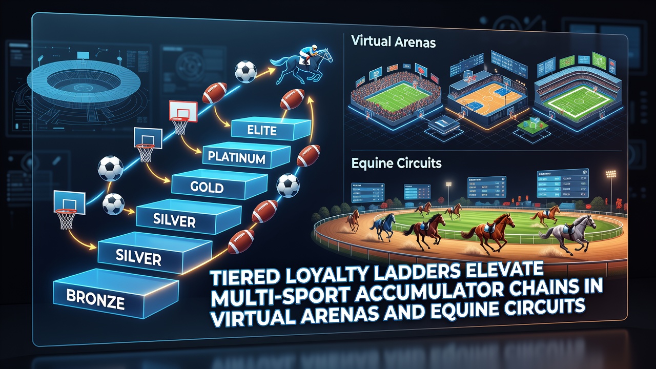 Smartphone screen displaying combined esports and horse racing accumulator with active loyalty tier benefits